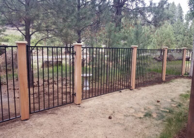 Heart Fence Style: Regal Iron with Boxed Posts