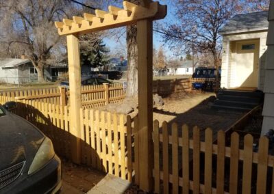 Heart Fence Style: Picket Fence with Arbor Gate